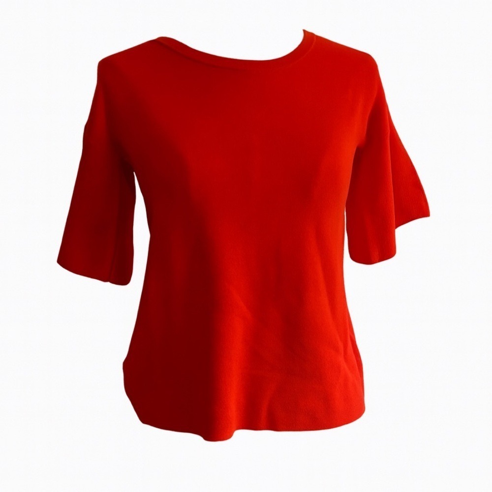 Ann Taylor Petite Bell Short Sleeves Orange Sweater Size XS Petite
